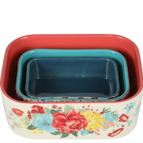 ❤️ New Pioneer Woman Fancy Flourish 6-Piece Ceramic Bake & Store - Picture 7 of 10